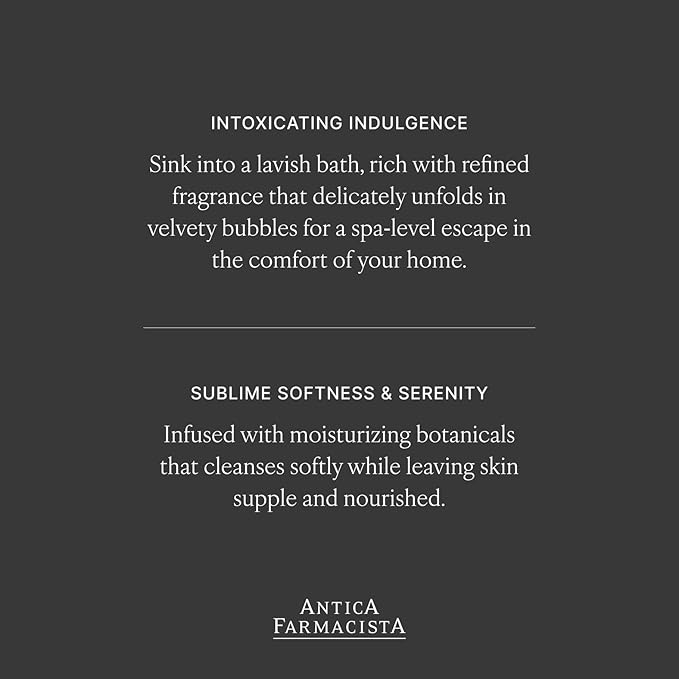 Antica Farmacista Bubble Bath - Relaxing Foam Bath with Honey Jojoba Oil &amp Aloe Vera - Luxury Gift for Any Occasion - Elderflower 16 fl oz
