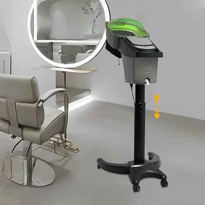 Hair Steamer 700W Adjustable Height Standing Hair Steamer with Wheels Adjust 7 Color LightHair Care Machine for Home Barber Stores Beauty Stores AC 110-240V