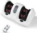 KOTEK Foot Massager Machine Shiatsu Foot and Calf Massager with 3 Massage Modes Remote Control Electric Deep Kneading Rolling Scraping Massage for Leg/Arm/Ankle Increase Blood Circulation (White)