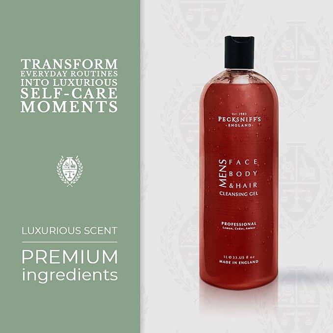 Pecksniff's Mens 1L 3-In-1 Cleansing Gel Professional