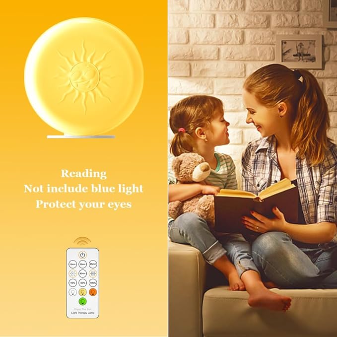 Light Therapy Lamp2 Major FunctionsActivate MoodRelieve HeadacheUV-Free 10000 LUX Treatment Light20-Level Drightness Fine-Tuning 4 TimingsLarge Glossy Rotatable Stand (RLTL00100)