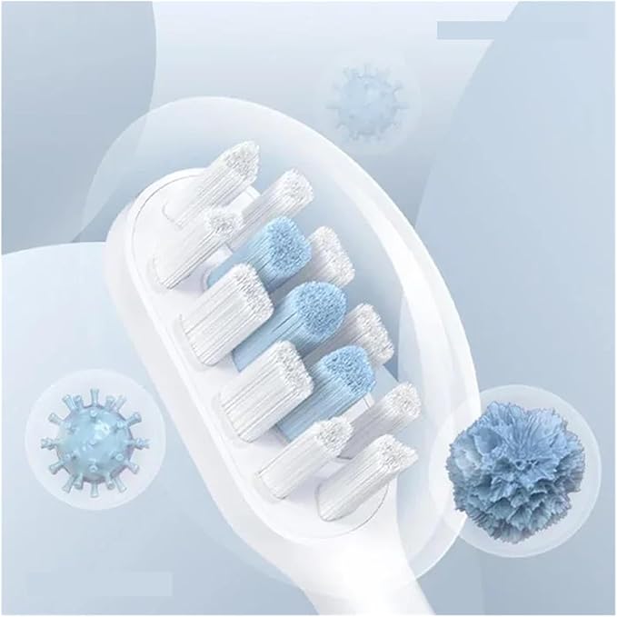 Electric Toothbrush HeadCompatible for T100 T200 T300 T301 T302 T700 Replacement Heads Soft Dupont Bristle Brush(6pcs Blue T301 T302)