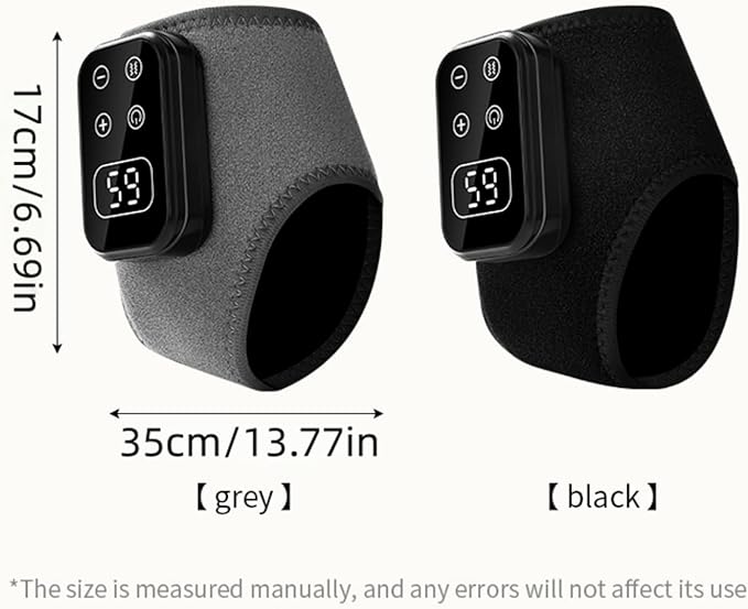 Foot Renew Triple Method Massager Foot Massager with Heat Vibration for Neuropathy Pain Relief Ankle Relaxation Portable Wireless Massager for Home Office Travel (Black-2pc)