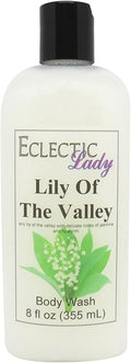 Eclectic Lady Liquid Pearl Body Wash - Lily Of The Valley Scent 3-in-1 Use For Bubble Bath Hand Soap &amp Body Wash Phthalate-Free Lily Of The Valley Fragrance Handcrafted in USA (8 oz)