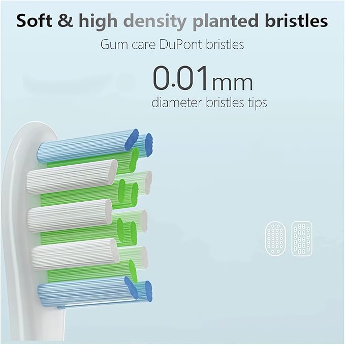 Replacement Brush Head Compatible with Oclean X/X Pro/SE+/ Air / Z1 / F1 / One Electric Toothbrush Soft Bristle Brushes Replaceable Head Fit Sonic(10 Black 10 Pink)