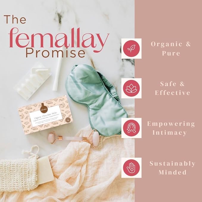 Femallay Organic Vaginal Melts – Chocolate – Moisturizes and Refreshes – 14 Count + Applicator
