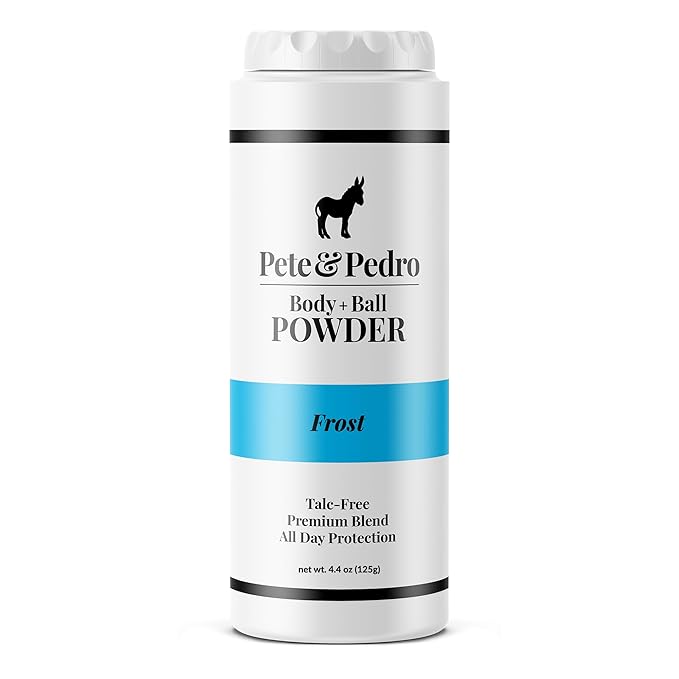 Pete &amp Pedro Body &amp Ball Powder FRESH &amp FROST Combo - Talc-Free Men’s Body Powder Deodorant for Men Sweat Absorbs Blocks Odor Hygiene for Groin Area Ideal for Gym &amp Daily Use 4.4 o