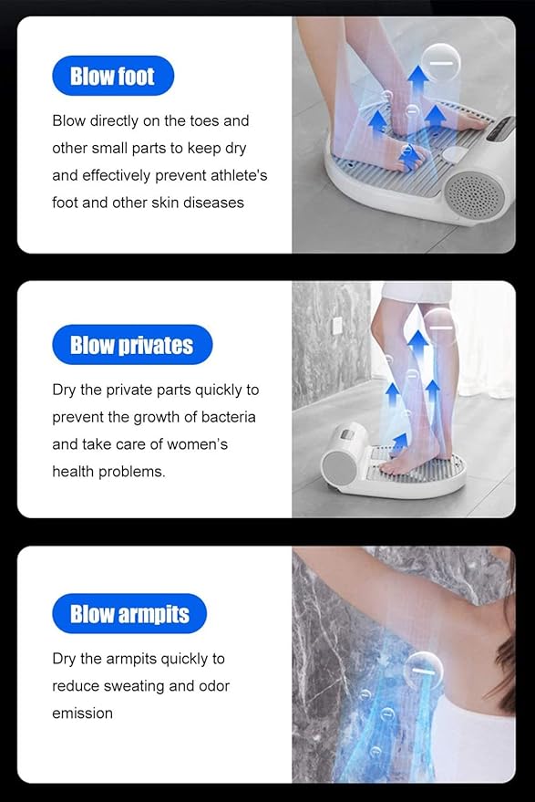 Generic Body Hair Dryer with Gravity Sensor Whole Body Waterproof Blow Dryer Pet Dry Negative Ions Body Heater Blow Dryer All-Round Quick-Drying for Bathroom/Swimming Pool