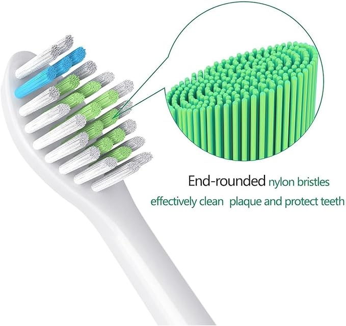 12pcs Replacement Brush Head Compatible for PH Care Diamondclean Toothbrush(Black)