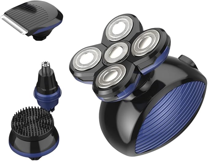 Mini Cordless Hair Clippers Grooming Kit for Men Rechargeable Trimmer with Floating Blades for Smooth Shaving Portable USB Charging Lightweight Design Blue