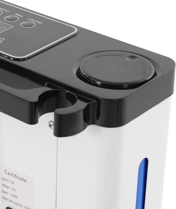 Electric Nano Hair Steamer 3 in 1 Deep Conditioning Hair Care Machine with Nano Spray Micro Mist Nano Hair Steamer Blue Light Standing Hair Color Processor for Beauty Salon 1300W (White)