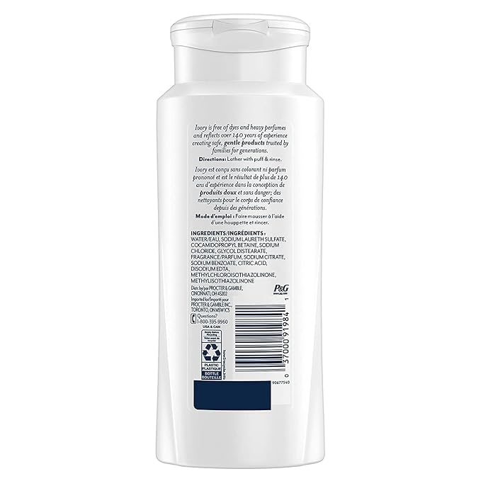 Ivory Scented Body Wash Aloe 21 oz (Pack of 8)