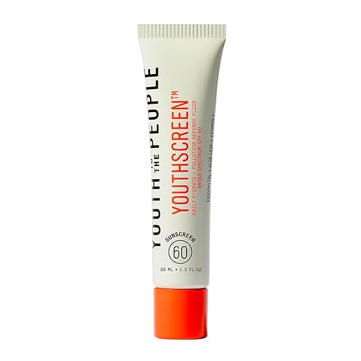Youth To The People Youthscreen Sunscreen with SPF 60 Daily Hydration + Pollution Defense Invisible Broad Spectrum Sunscreen No White Cast Dewy Finish Non-comedogenic -1.3 fl oz