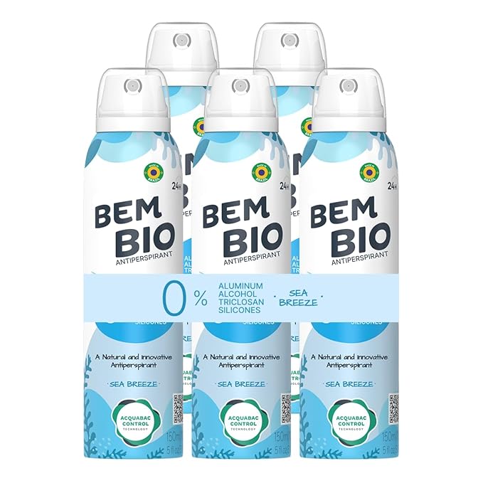 Sea Breeze Biotranspirant Deodorant Natural Aluminum-Free Vegan 24-Hour Protection 150ml (5.07 fl oz)