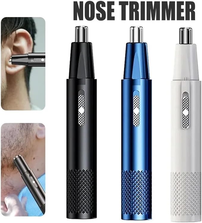 Electric Nose Hair Trimmer Mens Nose and Ear Remover Automatic Washable Hair Clipper USB Rechargeable Shaving(Black)
