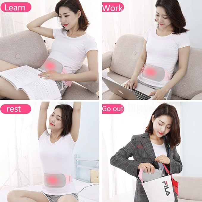 The Rechargeable Warm Palace with hot Water Bottle can Warm The Waist and Stomach Warm The Kidney and Warm The Palace and Relieve The Dysmenorrhea of Girls. (Color : Massage)