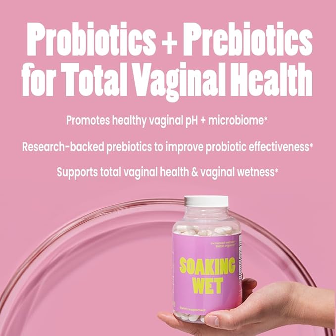 Vitaliboost Soaking Wet - Probiotic for Total Vaginal Health &amp Increased Wetness - 90 Capsules (1 Month Supply)