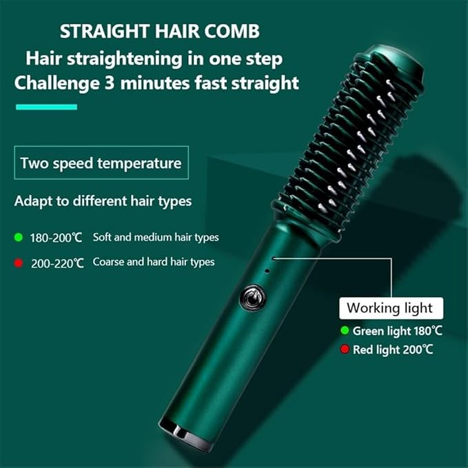 WJREGG Hair Brush Straightening Brush Hair Straighteners Straightening Brush Hair Brush Straightener Hair Curler Hair Comb Cordless