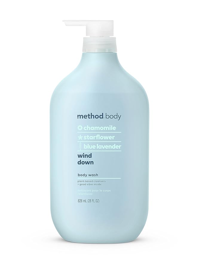 Method Body Wash Wind Down Paraben and Phthalate Free 28 FL Oz (Pack of 1) &amp Body Wash Energy Boost Paraben and Phthalate Free 18 oz (Pack of 1)