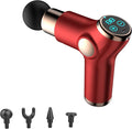 Electric Back Massager Handheld Deep Massager Muscle Relaxation Long Handle Big Cordless Rechargeable with Multiple Speeds Red