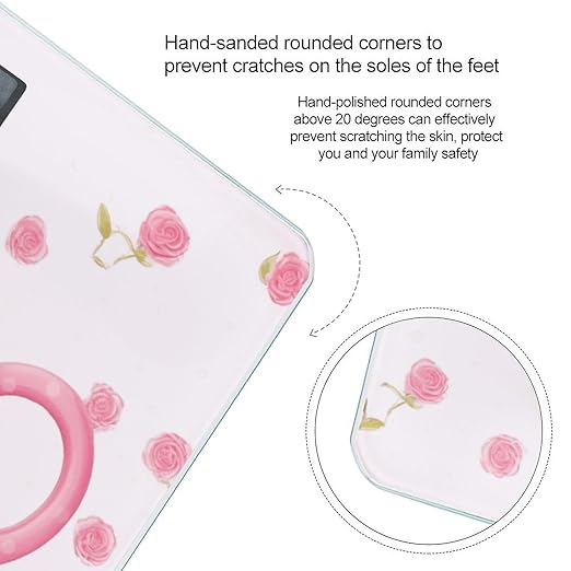 Pink Teapot Weight Scale Highly Accurate Digital Weighing Scale with Large LCD Display Smart Bathroom Scales for Home Bedrooms and Gift Giving