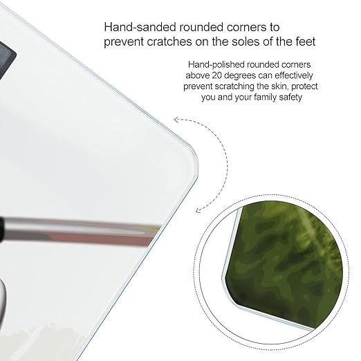 Digital Bathroom Scale for Body Weight Scale with Bright LCD Display High Accuracy Step-On Technology Auto On/Off Golf Club Digital Scales 400 Lbs /180kg