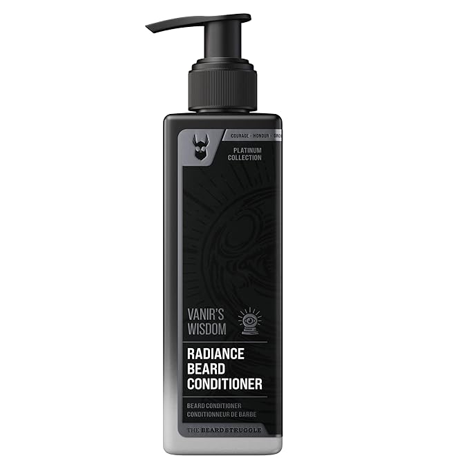 The Beard Struggle - Marksman's Beard Conditioner - Vanir's Wisdom Platinum Collection - Nourish Softens &amp Strengthens Beard - Radiance Beard Conditioner for Men (8 Fl oz)