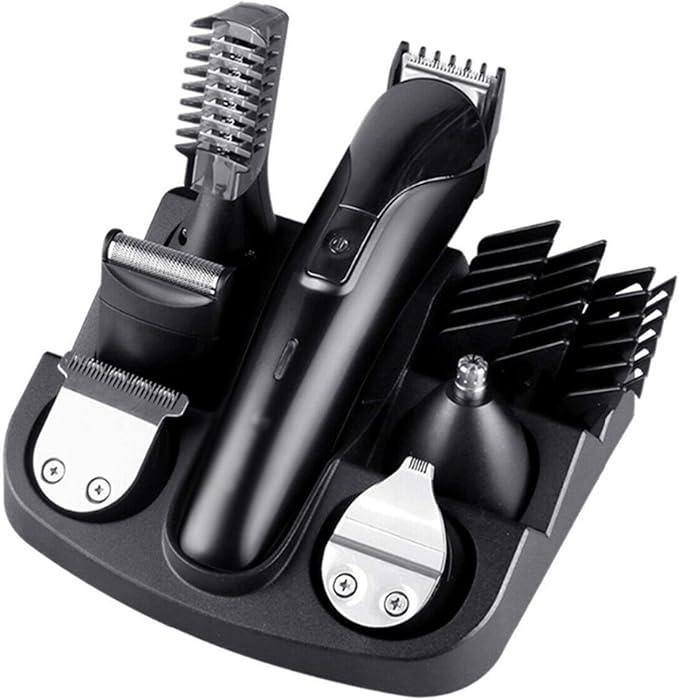Professional Men Electric Hair Clipper 6 in 1 Multifunctional Hair Cutter Machine Rechargeable Hair Trimmer for Beard Nose Ears