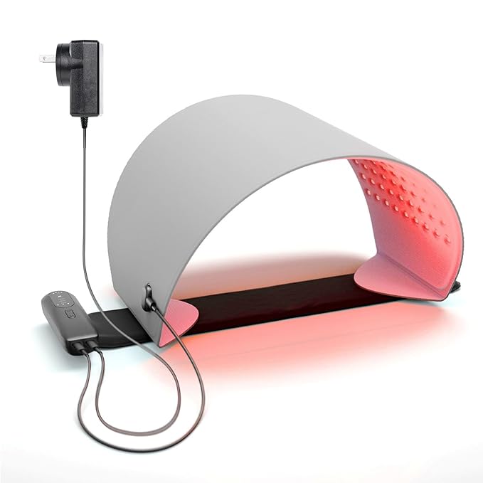 Red Light Therapy Device for Face &amp Body 180 LEDs 4-Color + Near Infrared (630nm 460nm 605nm 850nm) 4 Modes 3 Levels LED Light Therapy Panel for Women &amp Men Home SkincareGray