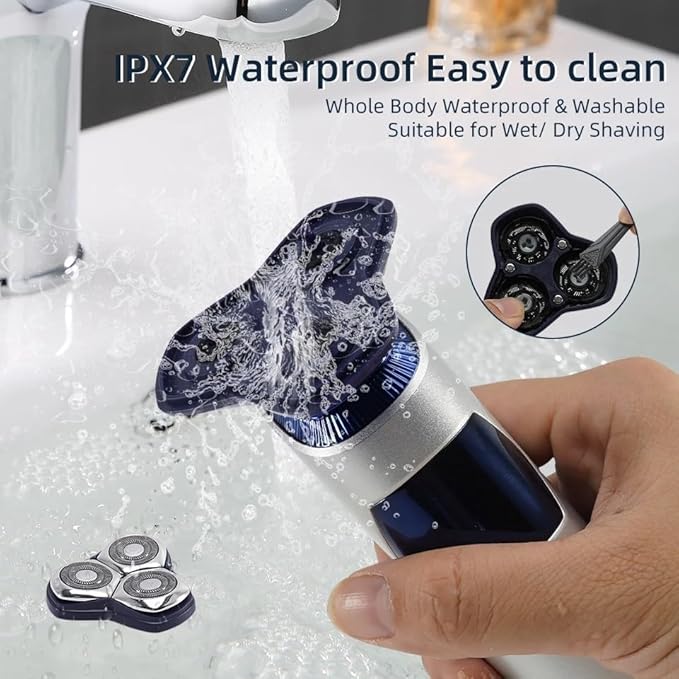 Head Shavers for Bald Men Electric Razor for Men Intelligent Wet Dry Beard Shaving Trimmer Razor Shaver Electric Beard Remover ABS Rechargeable Trimmer