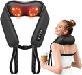 TISSCARE Neck Massager for Pain Relief Deep Tissue with 2 Heat Levels Hands-Free Shiatsu Kneading Back Massager for Shoulder &amp Whole Body Plug-in for Home Office Car Ideal Gift for Women Men
