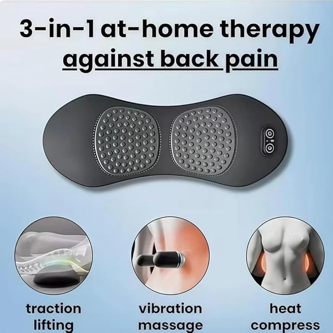 Sciatica &amp Spine Pain Massager - 3-in-1 Back Massager Triple Fusion Massager's Three-Speed Constant Temperature Hot Compress Just 15-Minutes Away from Being Free of Stabbing Back Pain