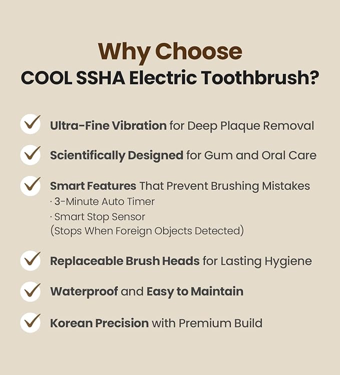 Korean Dual-Action Toothbrush Set - Premium Soft Bristle 3 Head Gold Handle for Deep Cleaning Teeth &amp Gums