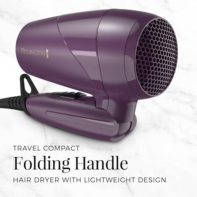 Remington Advanced Thermal Technology Hair Dryer Travel Friendly Folding Handle 1875 Watts of Drying Power