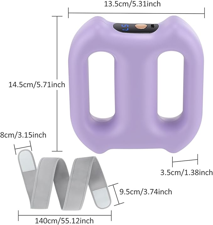 Abdominal Massager 2 in 1 Adjustable Strap and Ergonomic Grip Fascial Body Massager for Muscles | For Fitness Training Buttocks Back Thigh Arm Shoulder