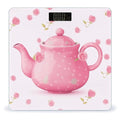 Pink Teapot Weight Scale Highly Accurate Digital Weighing Scale with Large LCD Display Smart Bathroom Scales for Home Bedrooms and Gift Giving