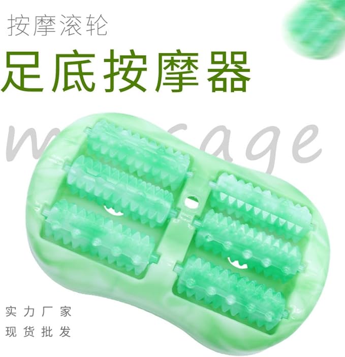 足部按摩器三排滚轮多触点防滑塑料足摩老年人足底按摩器 HomeOffice Body Electric Massagers