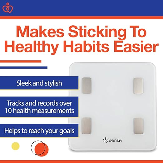 Body Analyzer Bluetooth Smart Scale - Tracks and Records 10 Measurements - User-Friendly app - Sleek Stylish Design