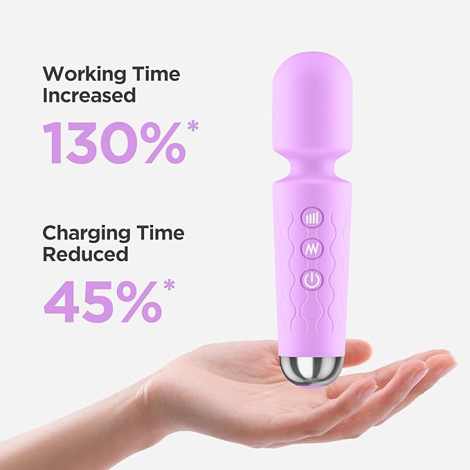Personal Massager for Women - Quiet Handheld 4-Hour Cordless Percussion Body Massager for Deep Back Relief 8-Speed &amp 20-Mode