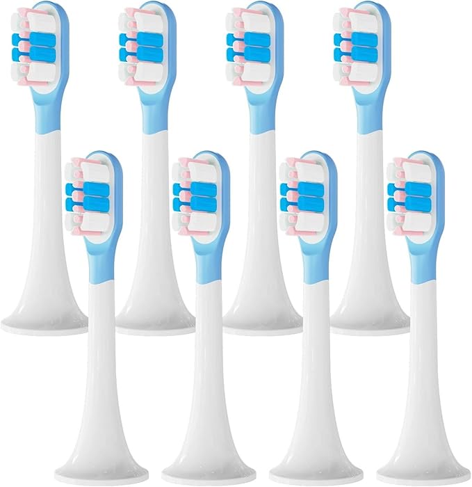 5 PCS Replacement Toothbrush Heads for Xiaomi T300 T500 Sonic Electric Teeth Brush Soft Teethbrush Nozzles(8 BJ Pink)