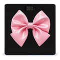 Pink Bow Scale for Body Weight Sturdy Tempered Glass Weighing Scales with LCD Display Accurate Digital Bathroom Scale Convenient Body Fat Smart Scales Easy Read