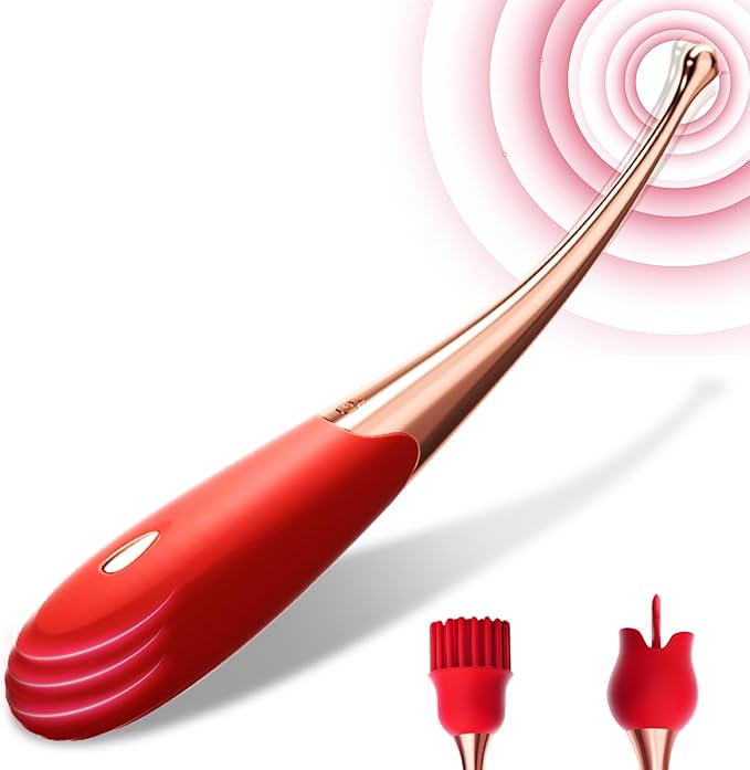Heating Vibrating Massager -Clitioral Sucker Silent Relaxes Muscles 10 Modes Vibratorsmassager Electronic for Foot Or Neck Waterproo Personal for Adult Tools Couples Relaxation WR05 (red)