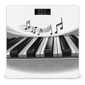Piano Music Symbol Weight Scale Digital Electronic Scales Bathroom Scale Larg LCD Backlight Display High Precisio MeasurementsTempered Glass