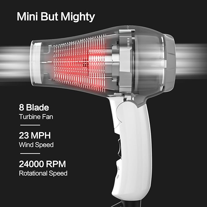Foldable Hair Dryer and Dual Voltage Hair Dryer Brush