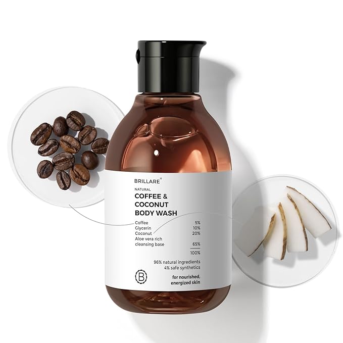 BRILLARE Coffee &amp Coconut Body Wash for Energized &amp Moisturised Skin