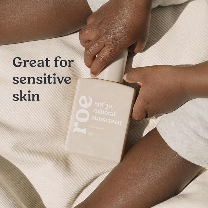 Roe Wellness- Baby Sunscreen Mineral &amp Reef Safe Zinc Oxide Non-Toxic Ingredients SPF 30 | Great For Toddlers Kids Newborns &amp Babies | Non-Greasy Paraben-Free