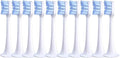 Replacement Brush Heads Compatible with Mijia T300/T500 Replacement Electric Toothbrush Heads Nozzles Clean Protect Soft Bristle(10pcs Blue-L)