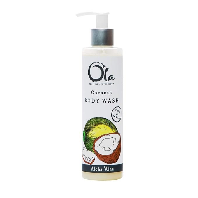 OLA TROPICAL APOTHECARY Coconut Body Wash with Pure Tropical Oils and Plant Extracts - 8 fl oz
