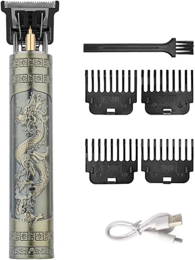 Razors Vintage T9 Electric Hair Cutting Machine Hair Clipper Professional Barber Men Shaver Rechargeable Hair Trimmer for Men(Dragon A)