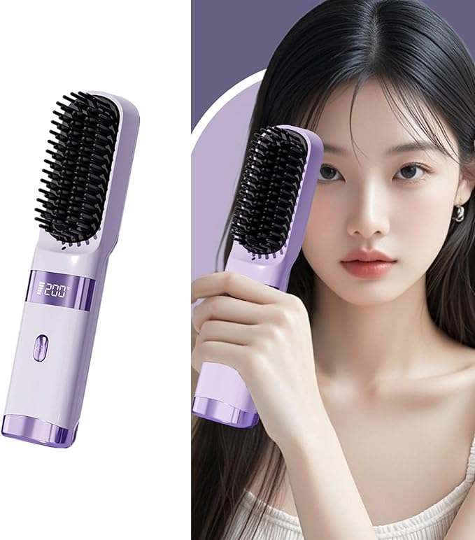 Portable Curling Iron Adjustable Temperature with LCD Display for Home Hair Styling and Travel Use Long Battery Life Curling Iron Portable with Adjustable Heat LCD Screen for Home Styling and Travel